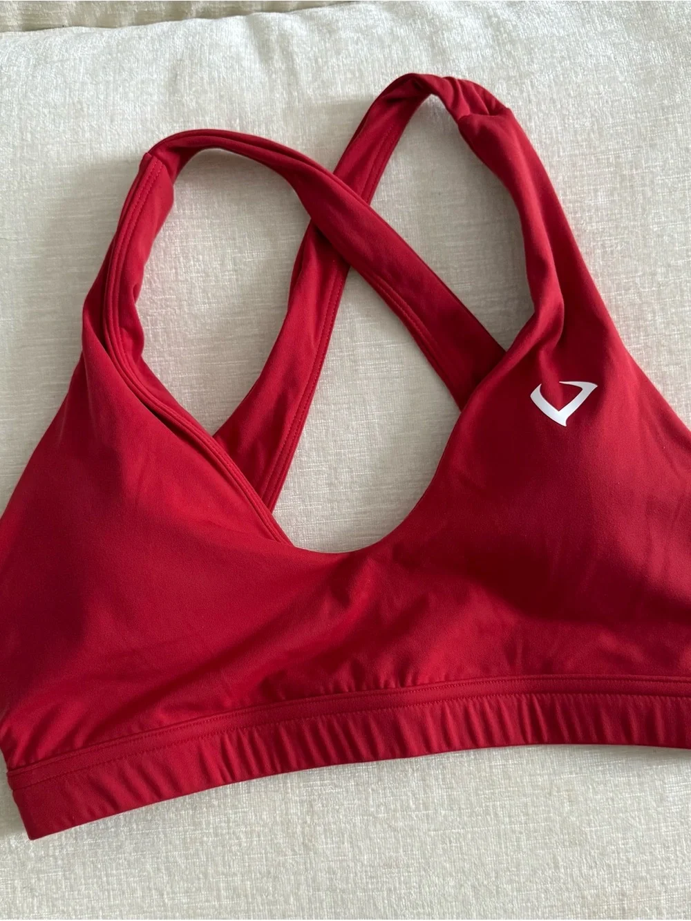 Violate The Dress Code Red Crisscross Open-Back Sports Bra - Picture 3 of 7